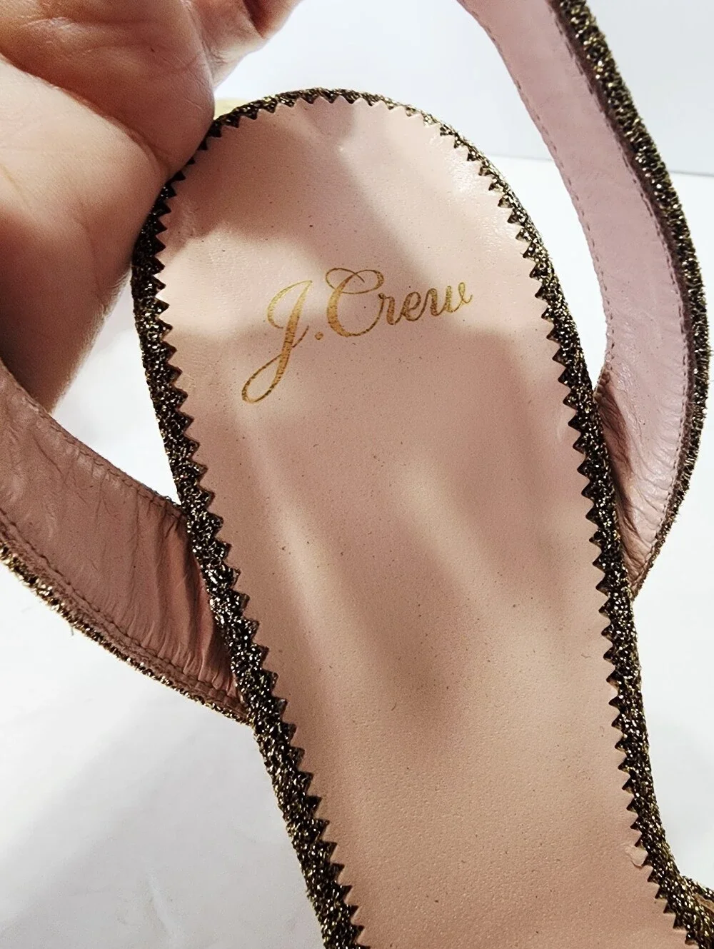 J.Crew Harlow Ankle-Strap Pumps In Magic Lurex Metallic Gold Size 10